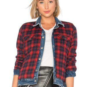 NWT Blank NYC American Pie Reversible Denim Jacket Size Large